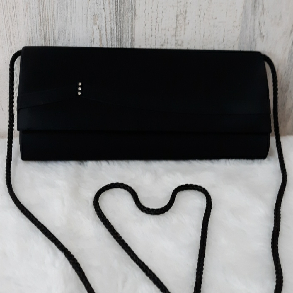 Jenny Buchanan Black Bag Purse With Shoulder Strap